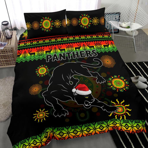 penrith-panthers-christmas-bedding-set-indigenous