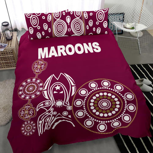 queensland-bedding-set-maroons-simple-indigenous