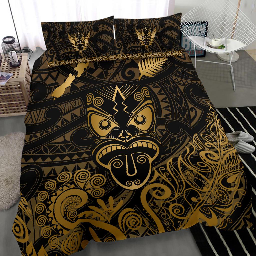 maori-aotearoa-rugby-haka-bedding-set-new-zealand-silver-fern-gold
