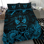 maori-aotearoa-rugby-haka-bedding-set-new-zealand-silver-fern-turquoise