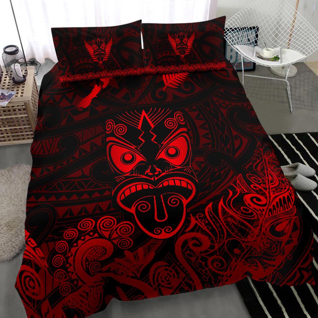 maori-aotearoa-rugby-haka-bedding-set-new-zealand-silver-fern-red