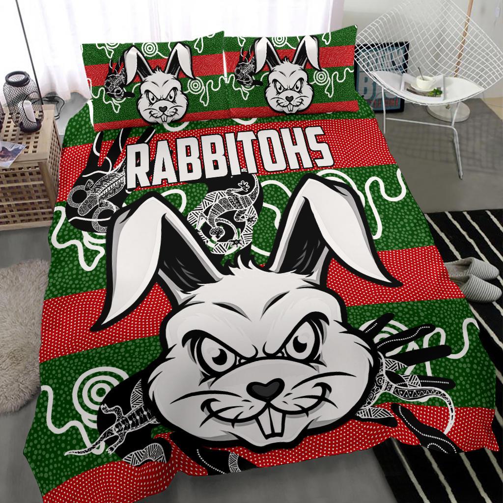 rabbitohs-indigenous-bedding-set-rabbit-head