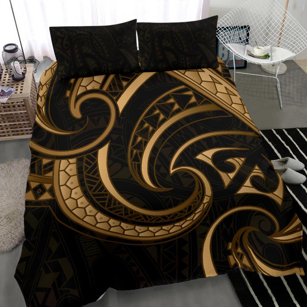 new-zealand-maori-mangopare-bedding-set-polynesian-gold