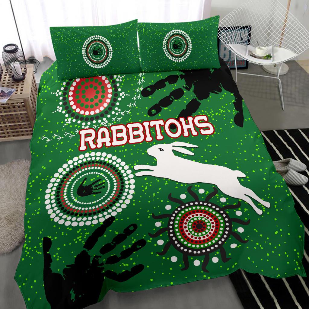 south-sydney-rabbitohs-indigenous-bedding-set-country-style