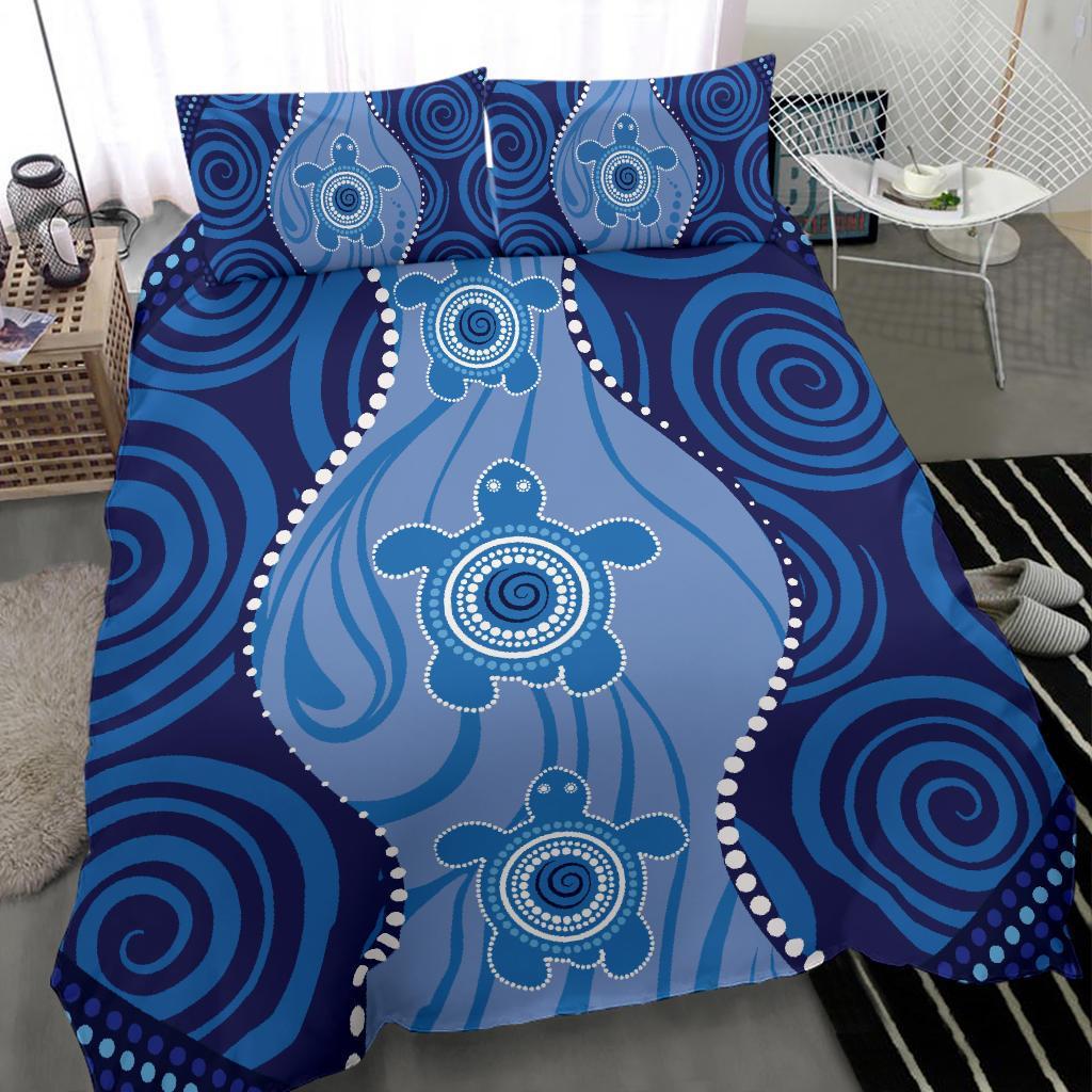 aboriginal-bedding-set-aboriginal-dot-art-painting-with-turtle