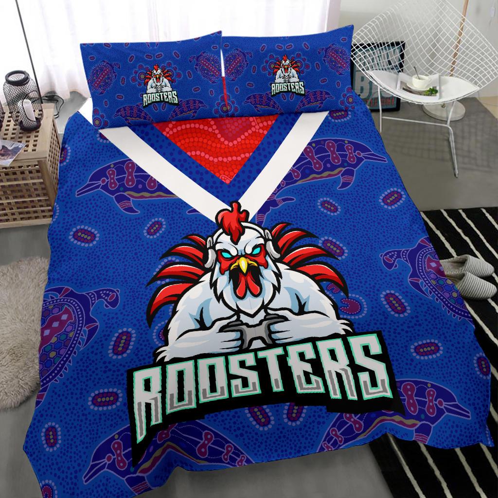 sydney-roosters-indigenous-bedding-set-prairie-style-no-1