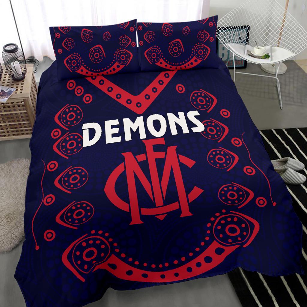 melbourne-demons-indigenous-bedding-set-football
