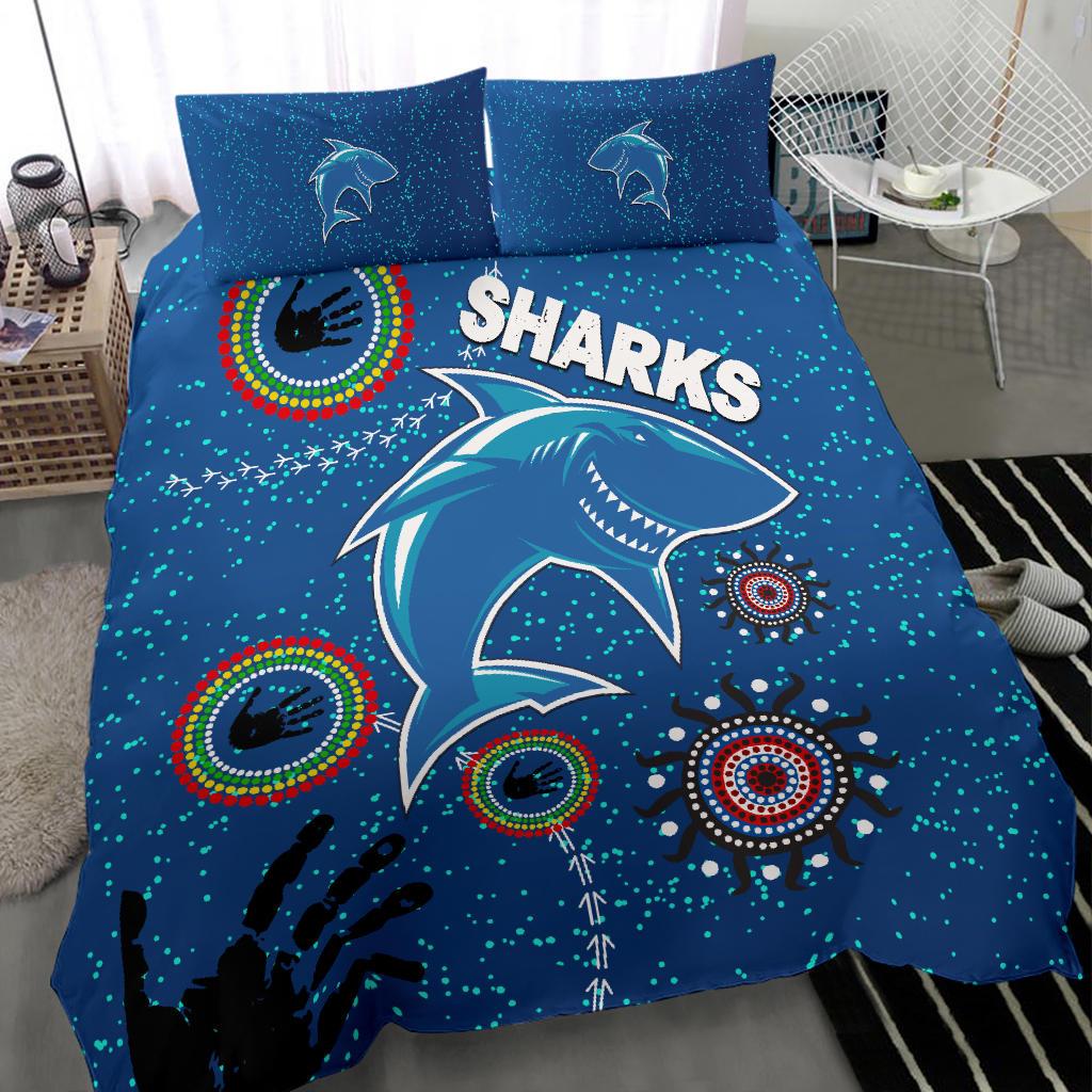 naidoc-sharks-bedding-set-cronulla-aboriginal-style