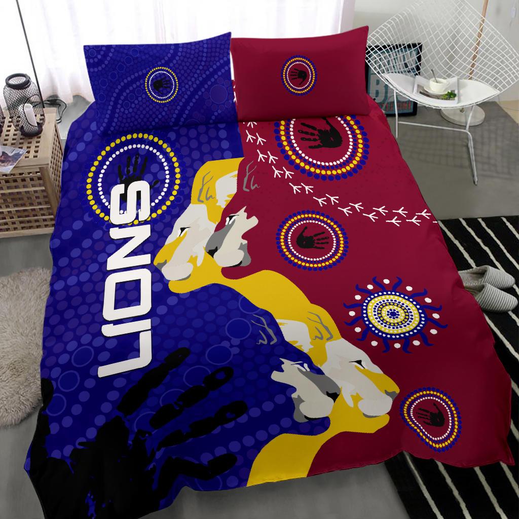 naidoc-brisbane-lions-bedding-set-indigenous-style