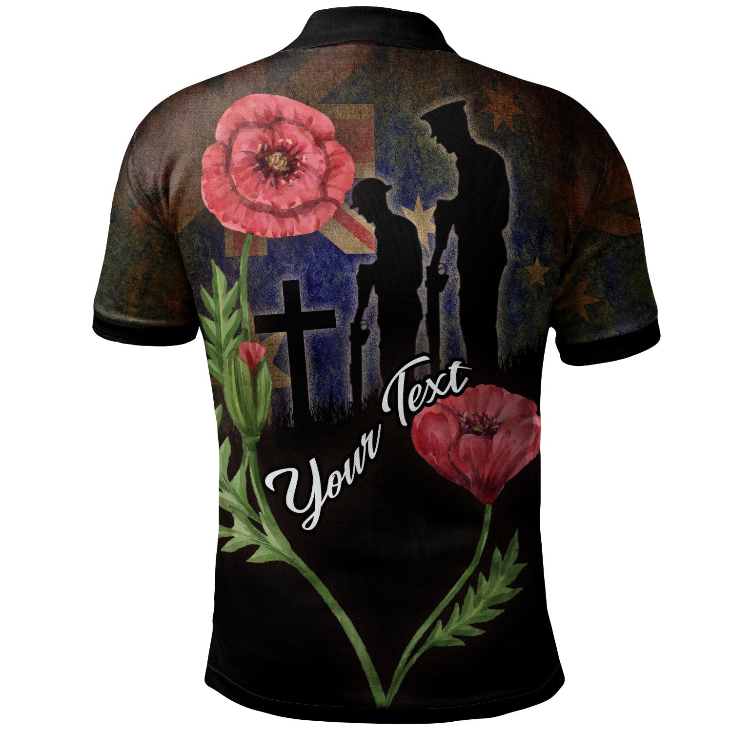 australia-anzac-day-polo-shirt-custom-lest-we-forget-with-poppies-flowers-watercolor-style-polo-shirt