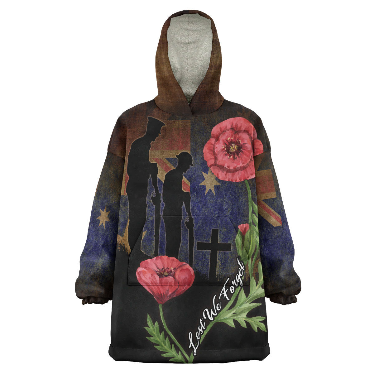 australia-anzac-day-wearable-blanket-hoodie-lest-we-forget-with-poppies-flowers-watercolor-style-wearable-blanket-hoodie