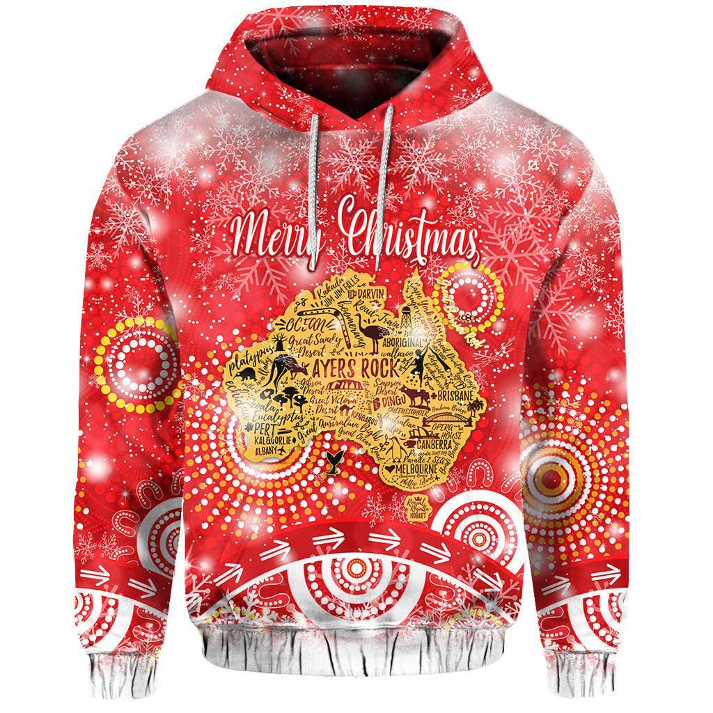 custom-personalised-australia-map-christmas-hoodie-original-style-red