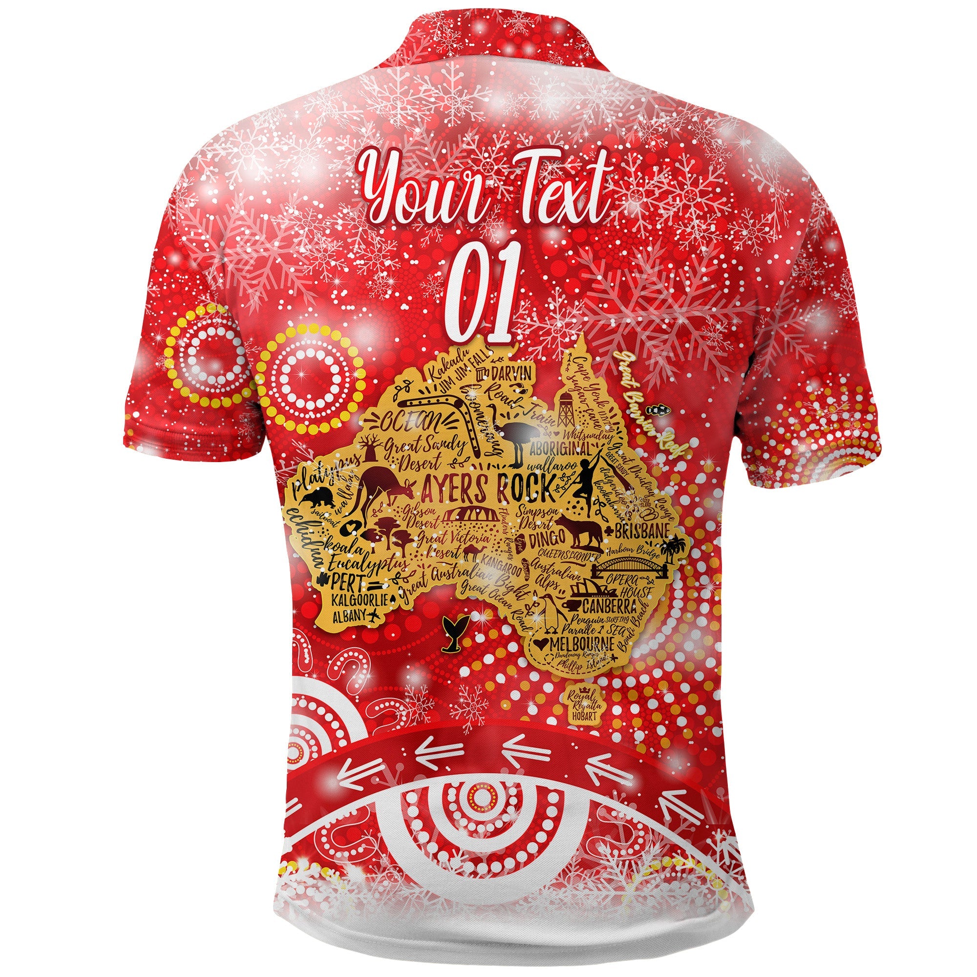 custom-personalised-australia-map-christmas-polo-shirt-original-style-red
