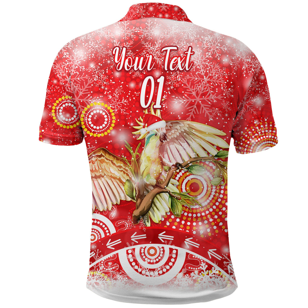 custom-personalised-australia-cockatoo-christmas-polo-shirt-original-style-red