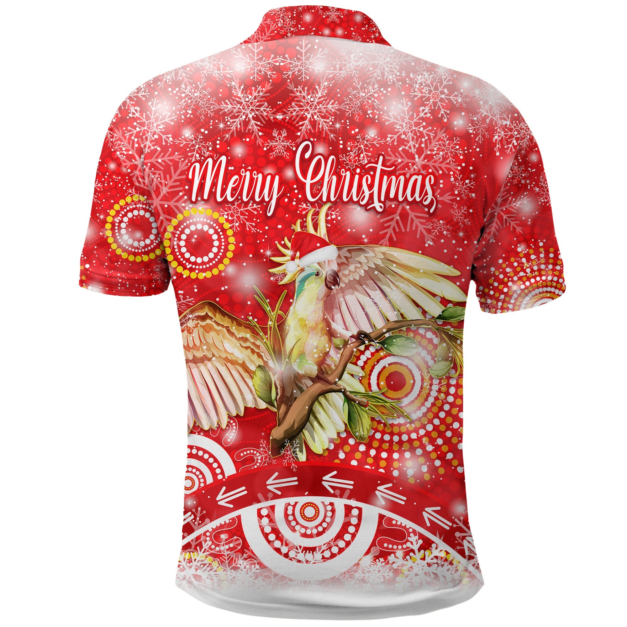 australia-cockatoo-christmas-polo-shirt-original-style-red