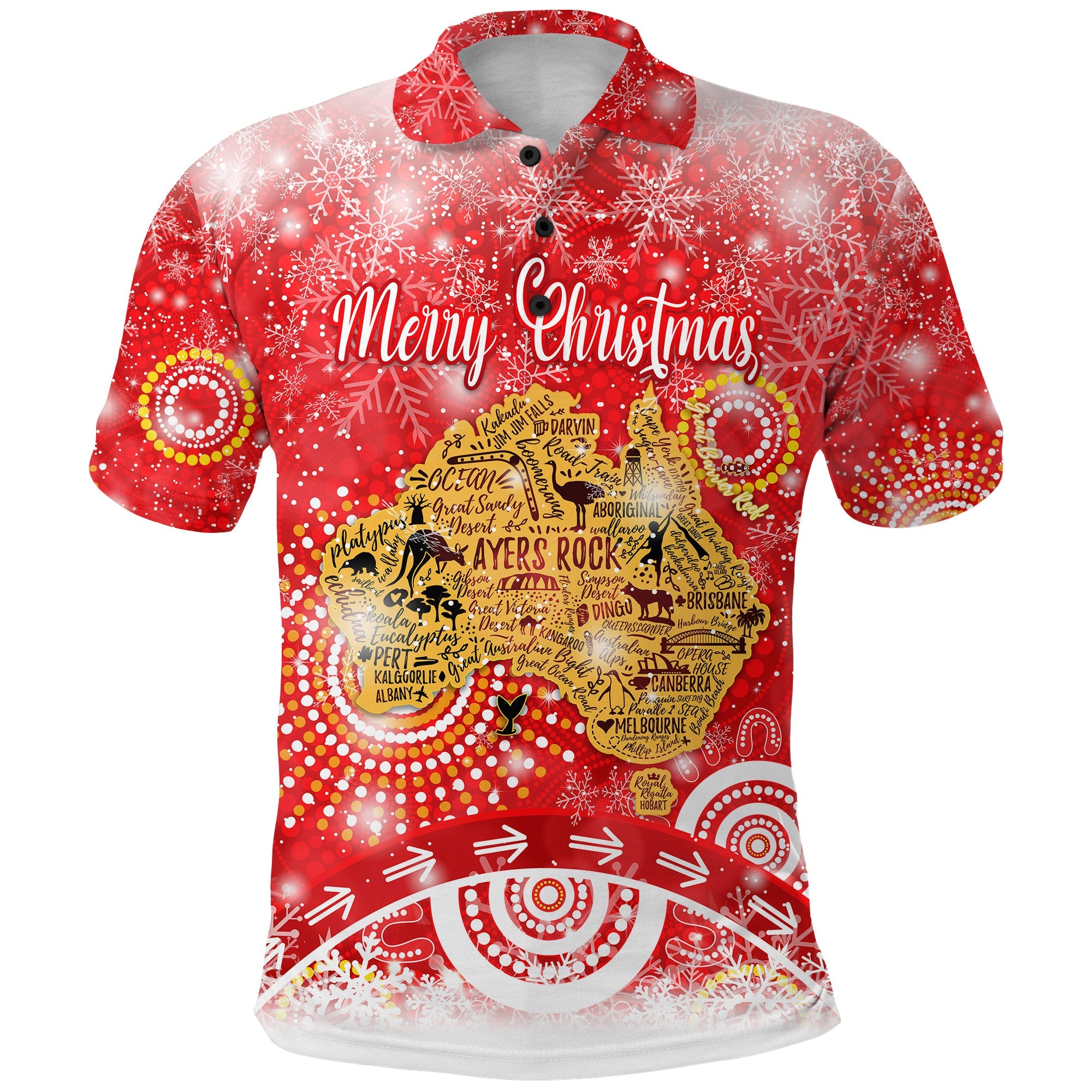 custom-personalised-australia-map-christmas-polo-shirt-original-style-red