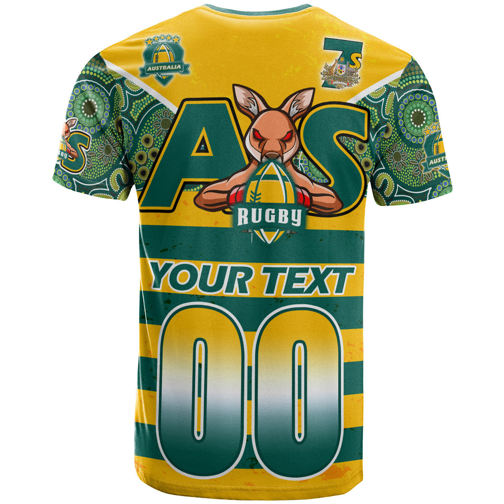 australian-rugby-sevens-mens-squad-t-shirt-custom-kangaroo-mascot-rugby-aboriginal-lines-style-t-shirt