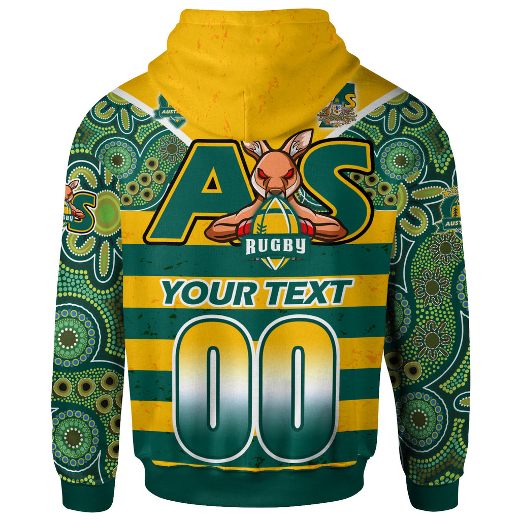 australian-rugby-sevens-mens-squad-hoodie-custom-kangaroo-mascot-rugby-aboriginal-lines-style-hoodie