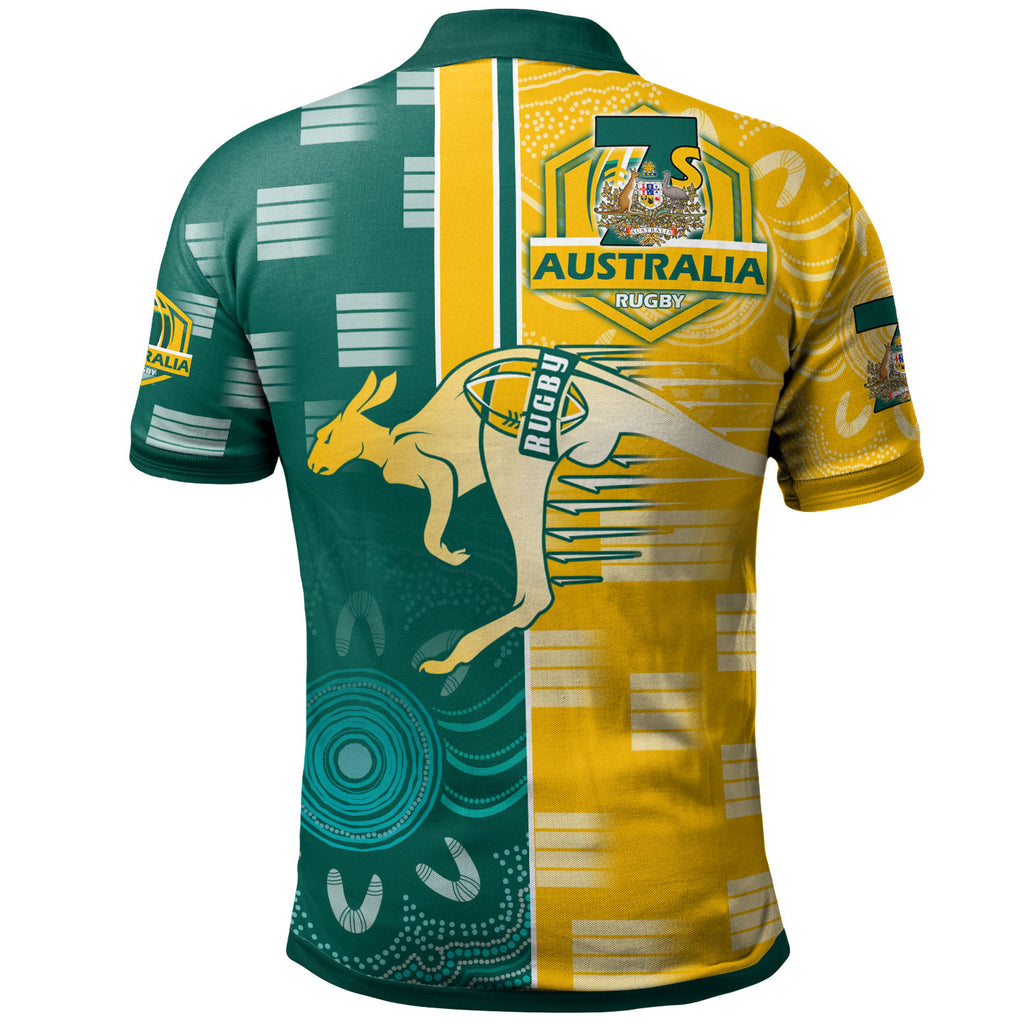 australian-rugby-sevens-mens-squad-polo-shirt-custom-kangaroo-rugby-sport-aboriginal-patterns-polo-shirt