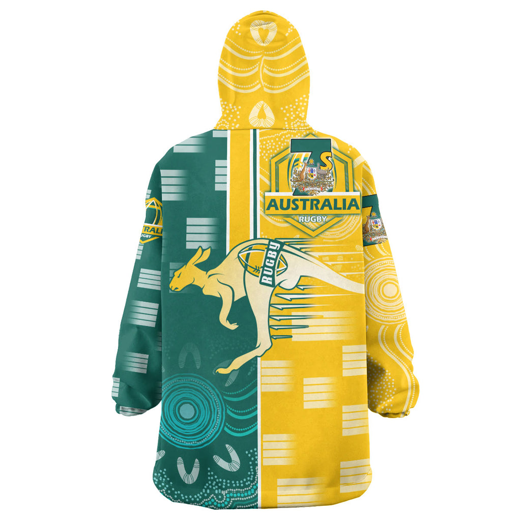 australian-rugby-sevens-mens-squad-snug-hoodie-custom-kangaroo-rugby-sport-aboriginal-patterns-oodie-blanket