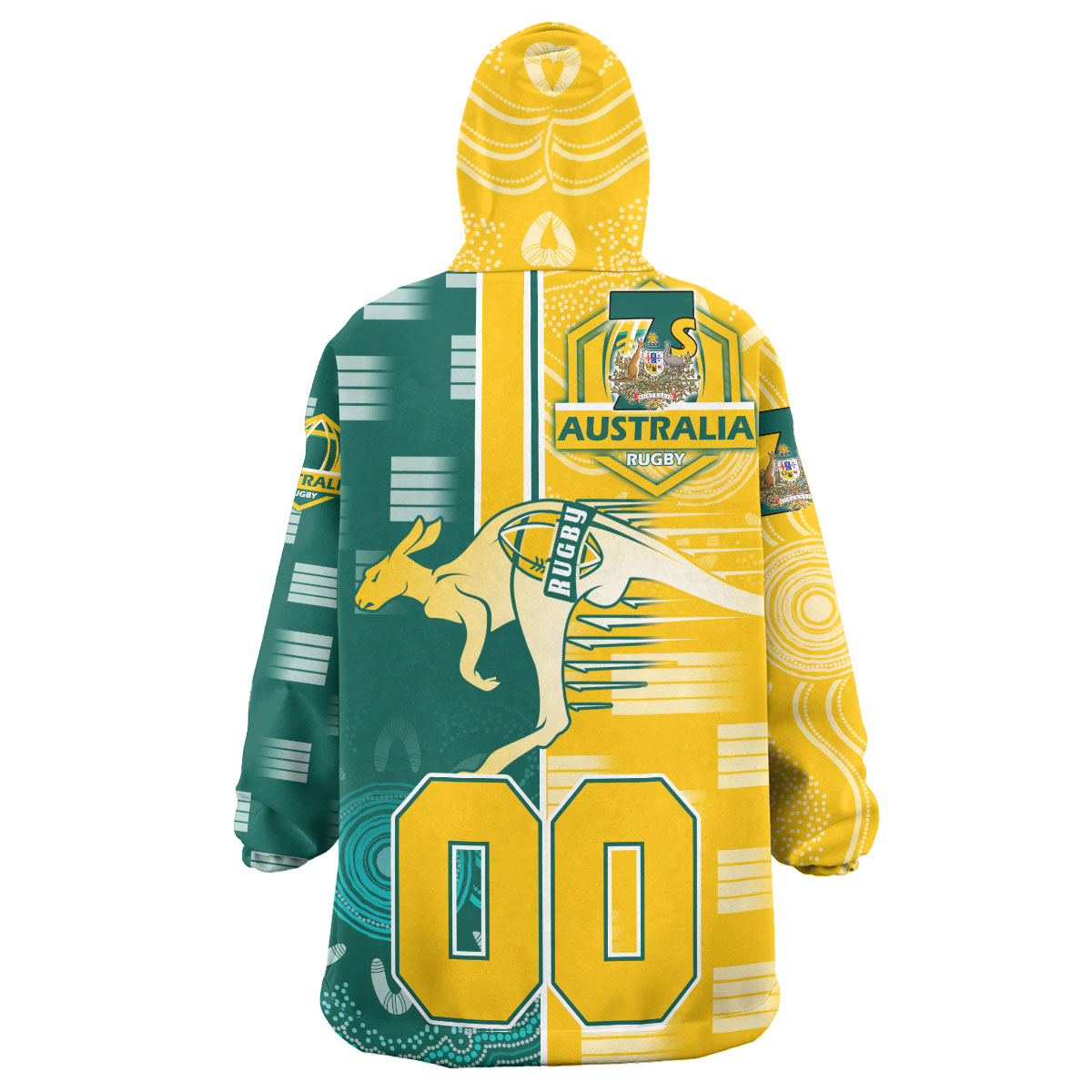 australian-rugby-sevens-mens-squad-snug-hoodie-custom-kangaroo-rugby-sport-aboriginal-patterns-oodie-blanket