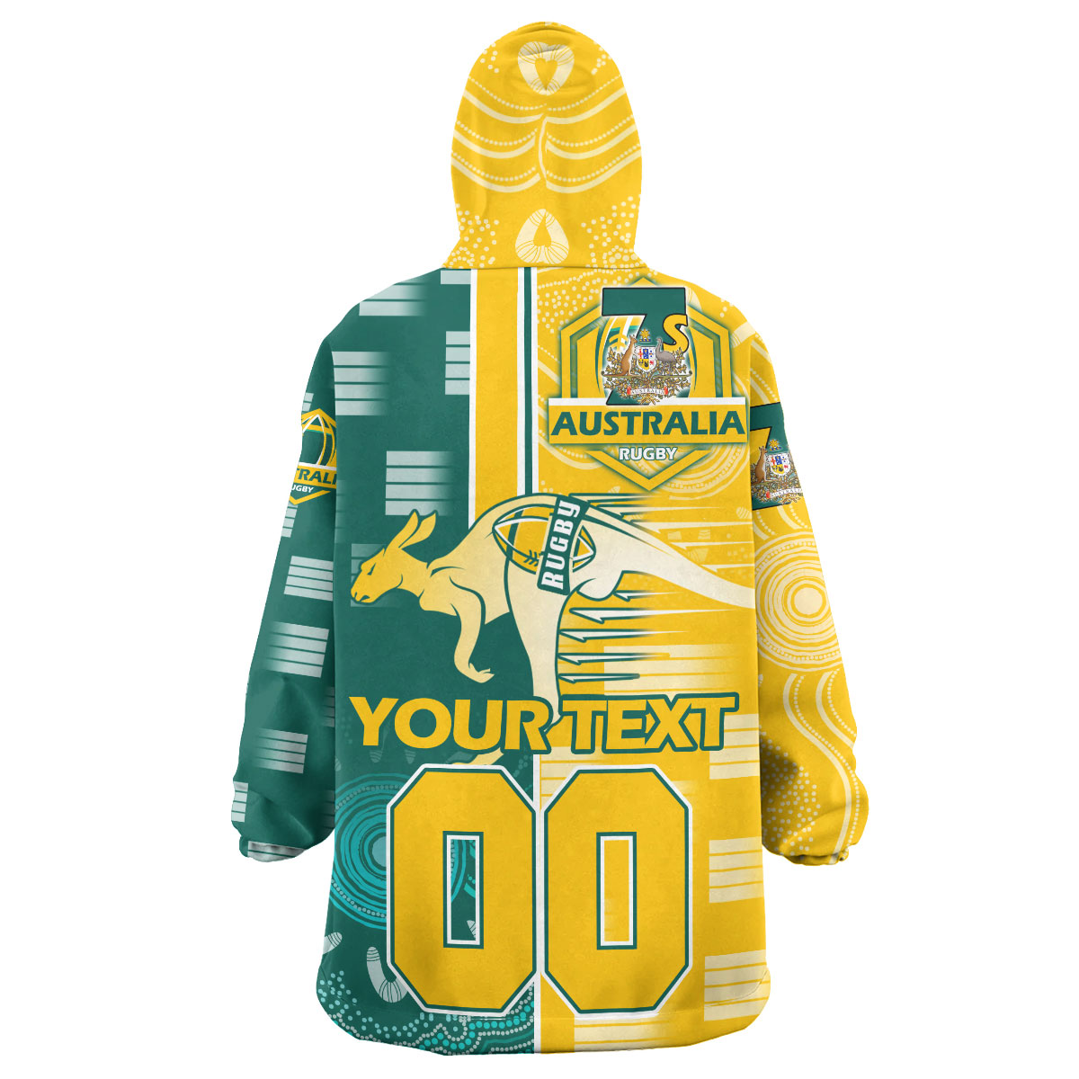 australian-rugby-sevens-mens-squad-snug-hoodie-custom-kangaroo-rugby-sport-aboriginal-patterns-oodie-blanket