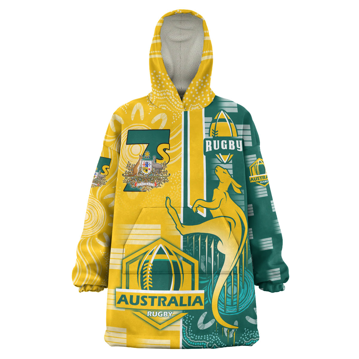 australian-rugby-sevens-mens-squad-snug-hoodie-custom-kangaroo-rugby-sport-aboriginal-patterns-oodie-blanket