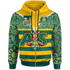 australian-rugby-sevens-mens-squad-hoodie-custom-kangaroo-mascot-rugby-aboriginal-lines-style-hoodie