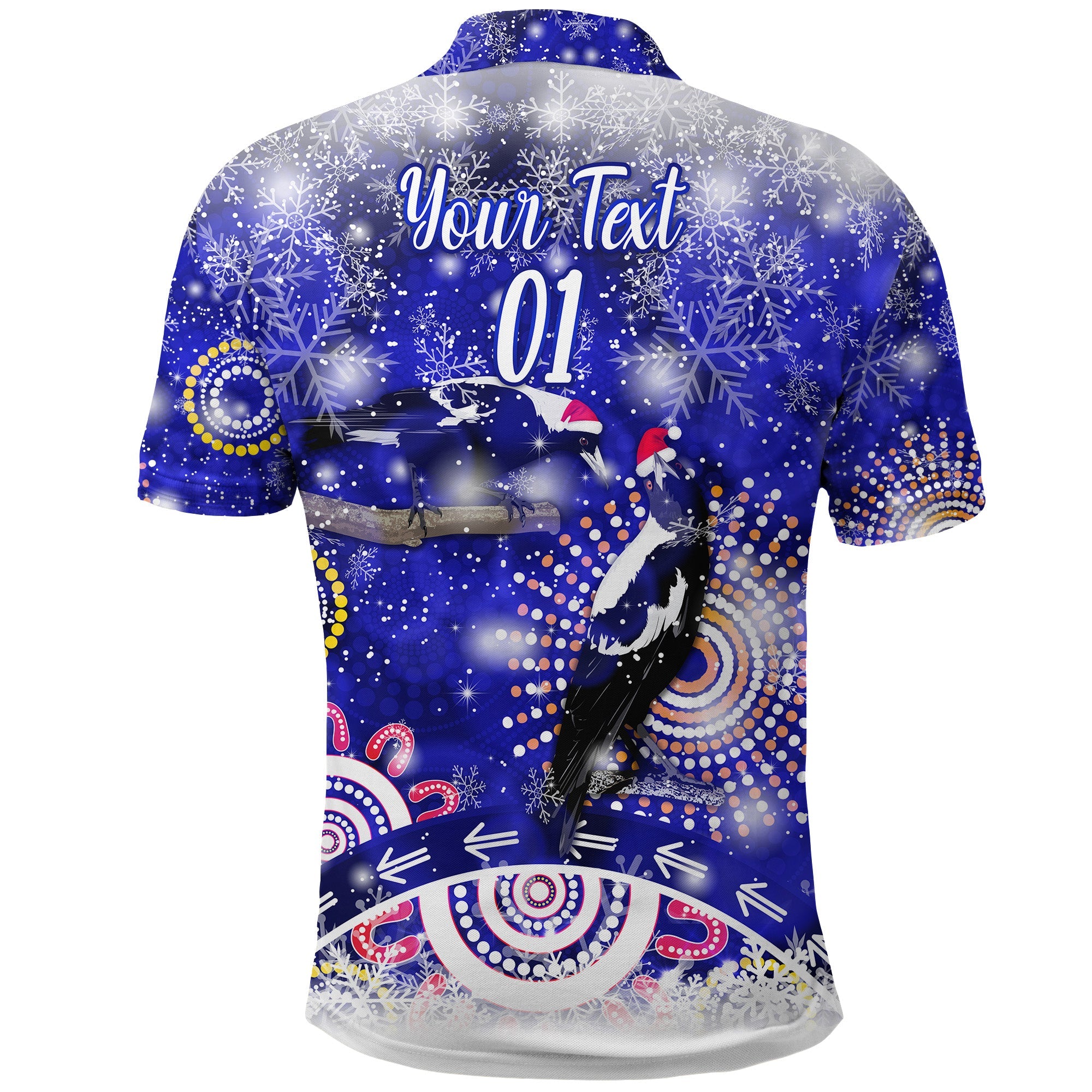 custom-personalised-australian-magpies-christmas-polo-shirt-original-style-blue