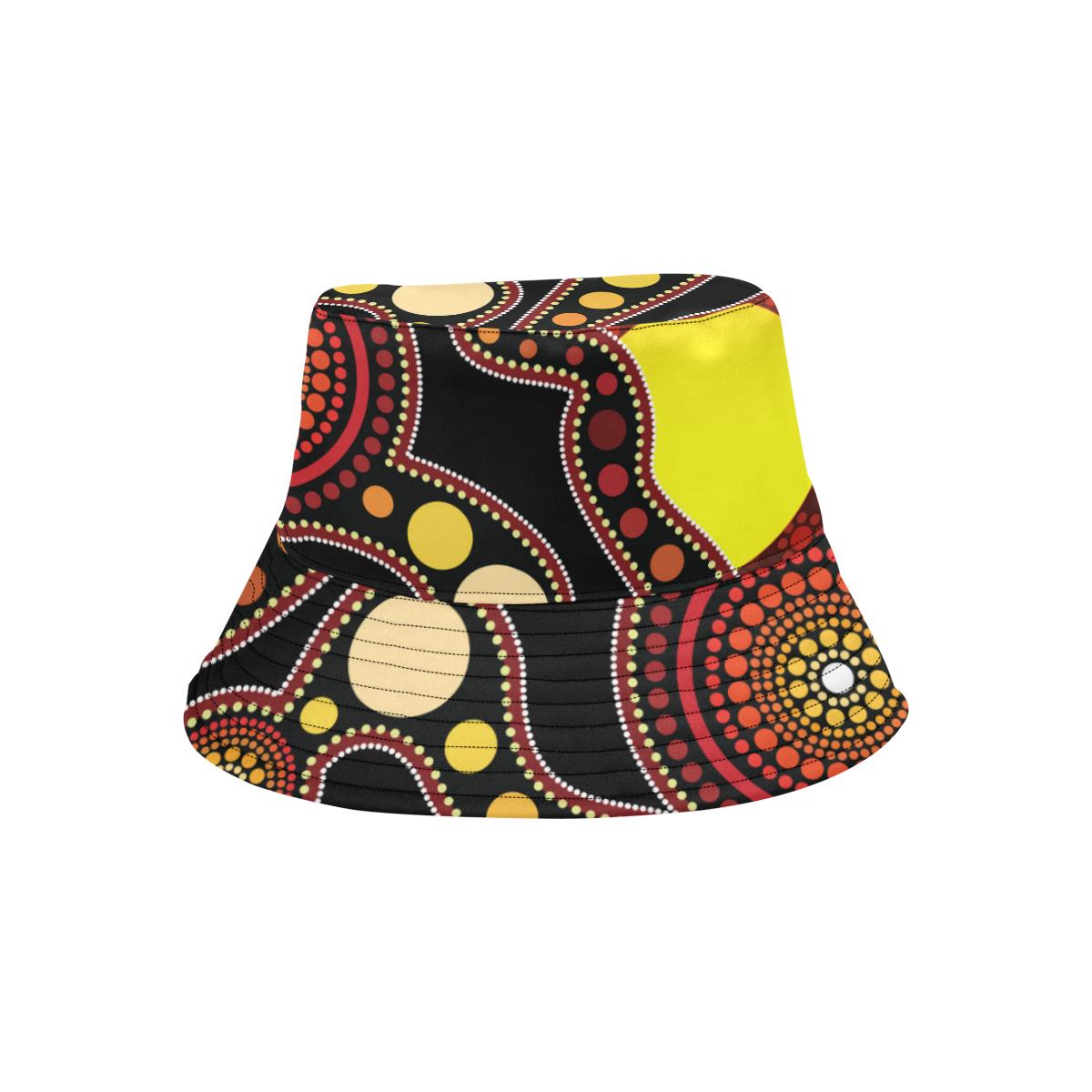aboriginal-bucket-hat-australia-aboriginal-lives-matter-flag-circle-dot-painting-art-hat