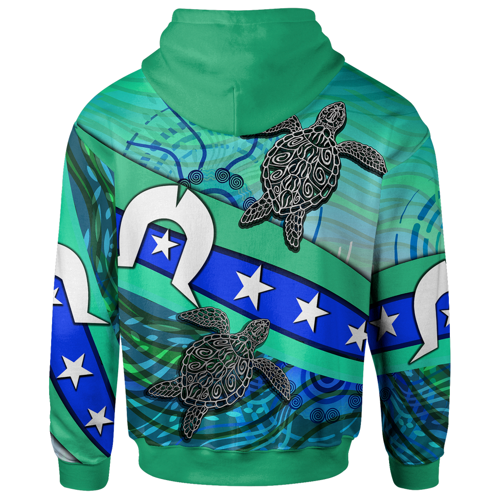 personalised-zip-up-hoodie-torres-strait-flag-and-turtle
