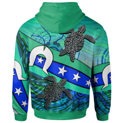 personalised-zip-up-hoodie-torres-strait-flag-and-turtle