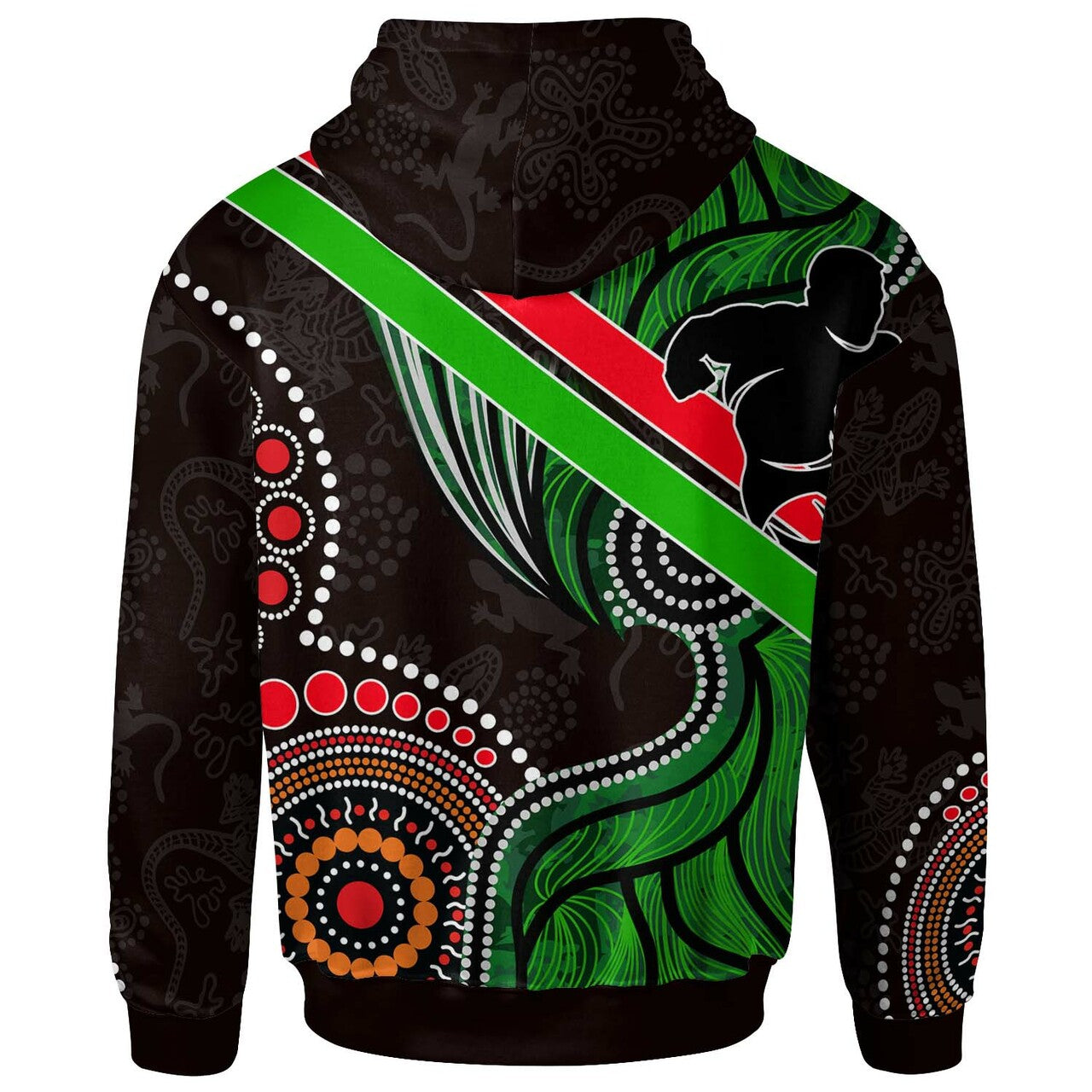 rabbitohs-rugby-hoodie-custom-rabbitohs-aboriginal-dreaming-patterns-australia-culture-hoodie
