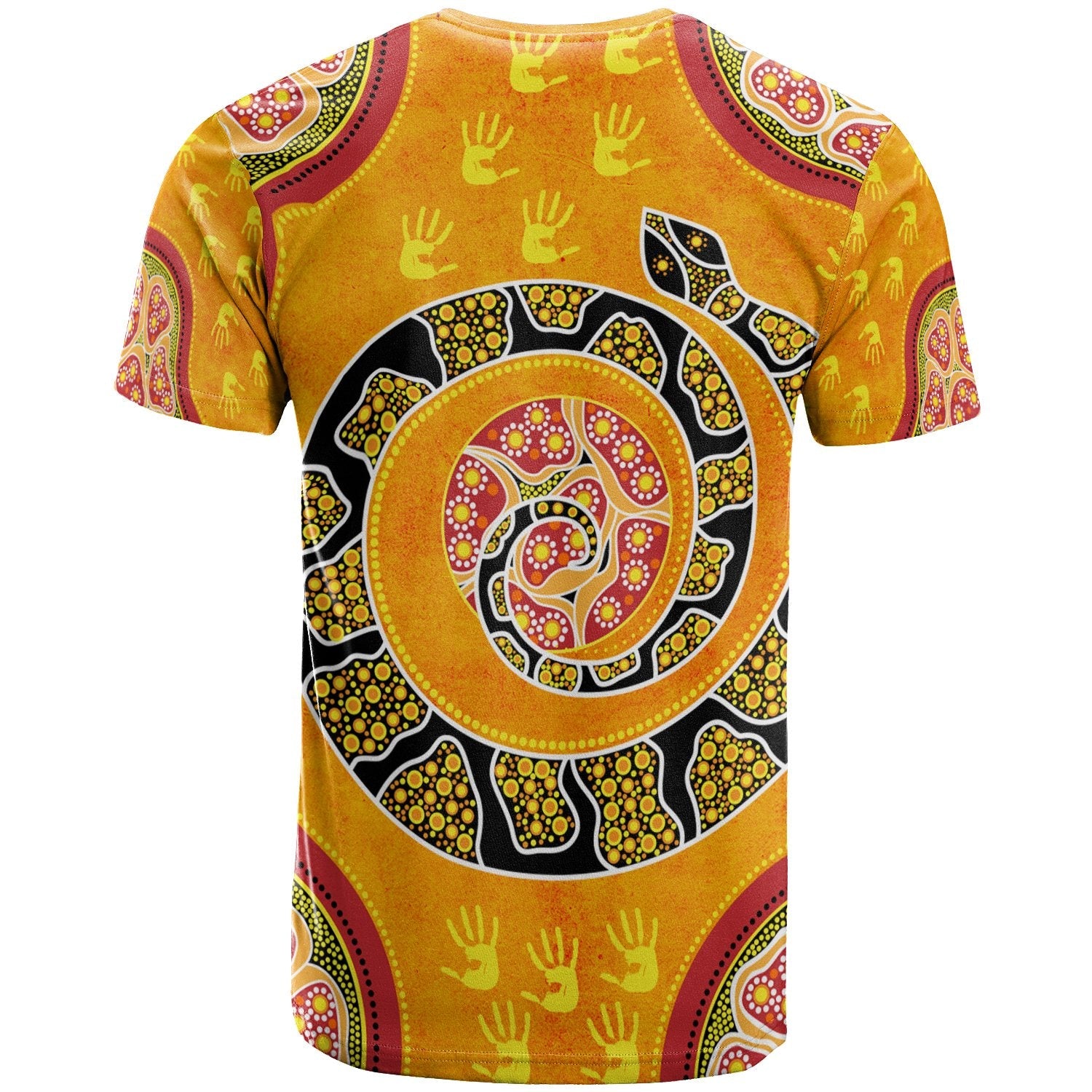tshirt-aboriginal-unique-style-snake-orange-color-2021