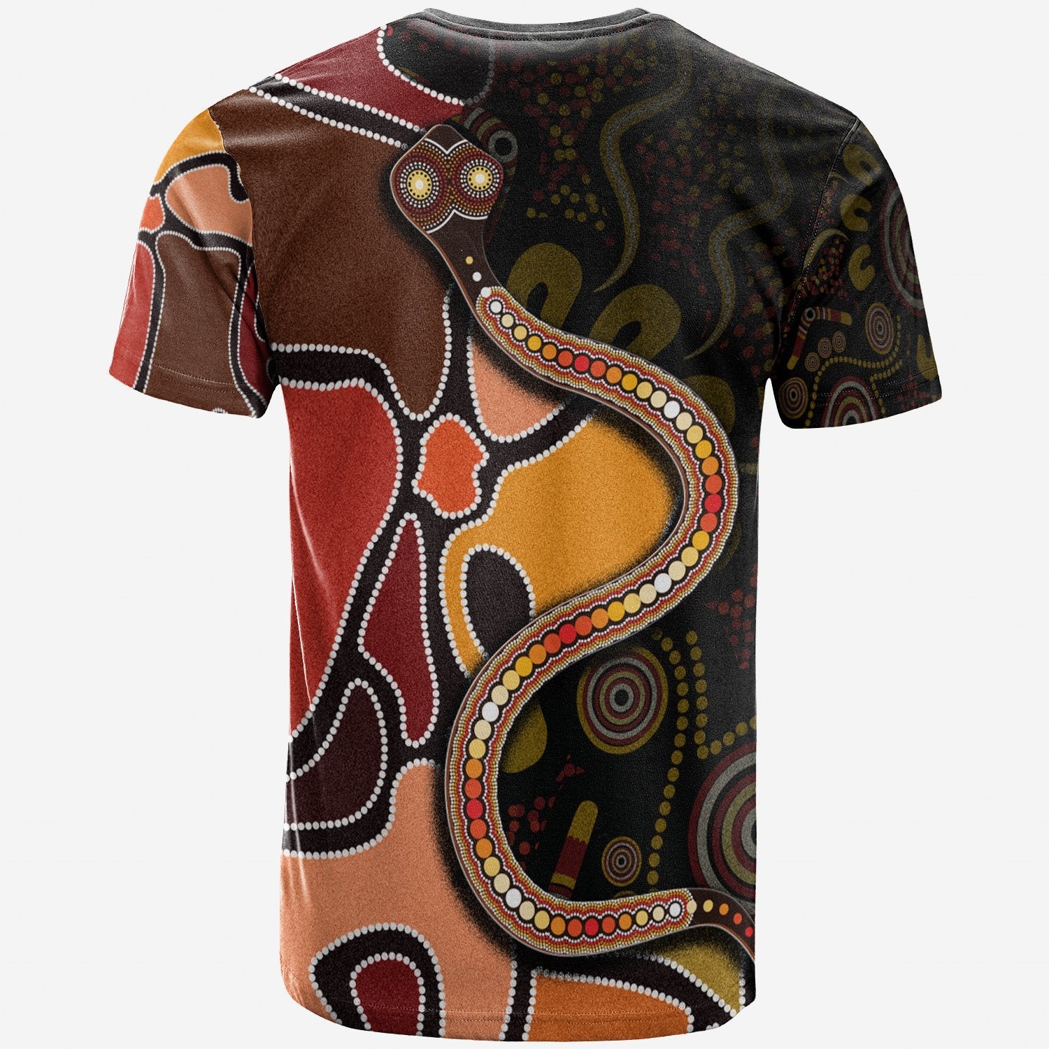 t-shirts-aboriginal-snake-with-dot-painting