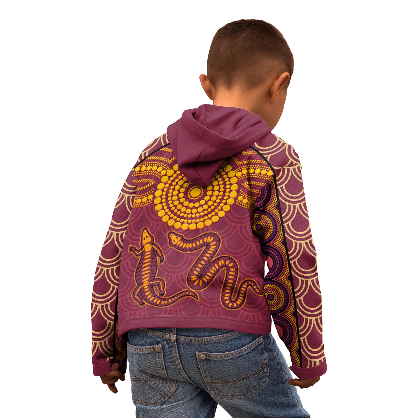 aboriginal-zip-up-hoodie-kids-aboriginal-snake-and-alligator