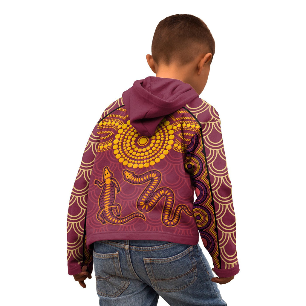 aboriginal-hoodie-kids-aboriginal-snake-and-alligator