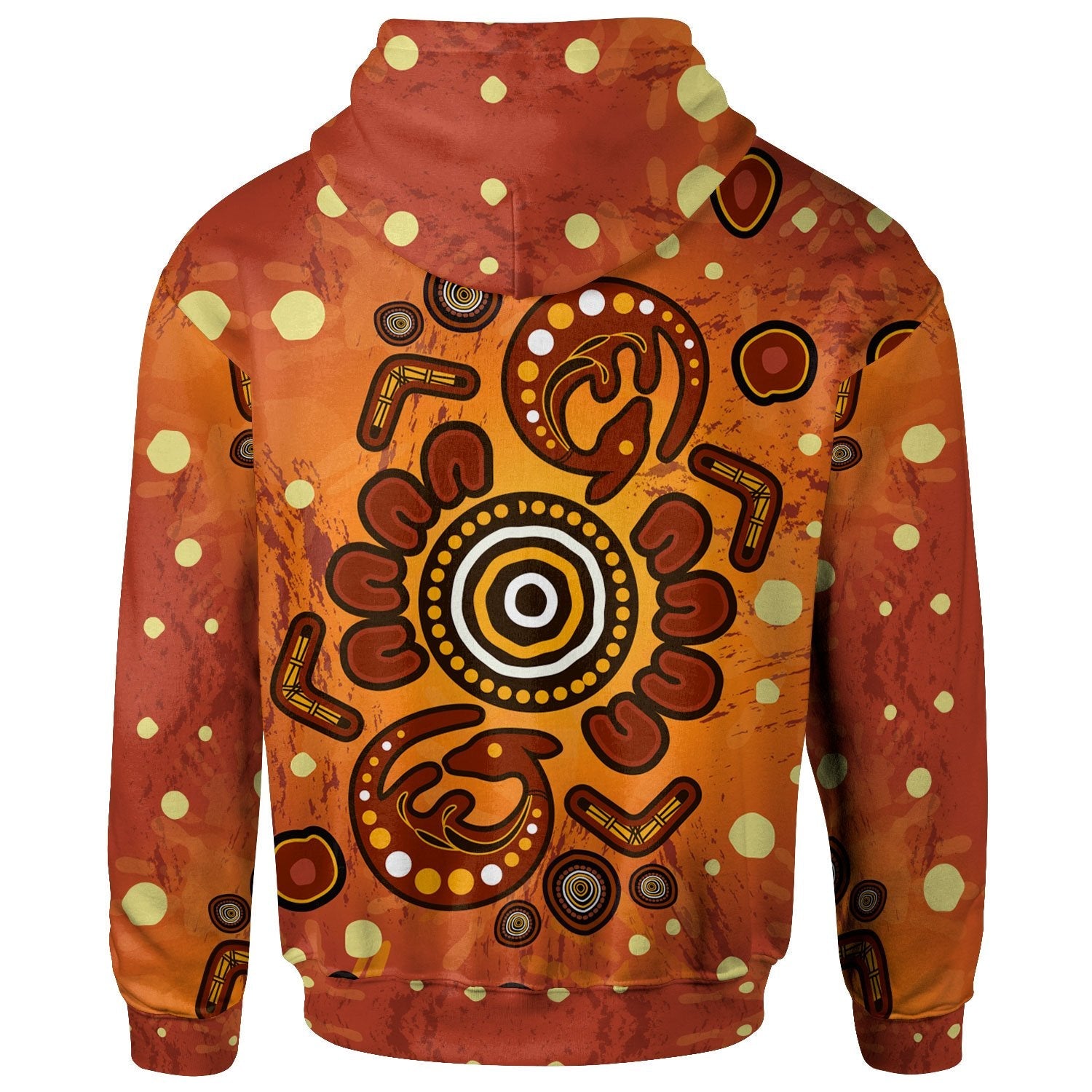 aboriginal-zip-up-hoodie-baby-kangaroo-and-dot-painting-patterns