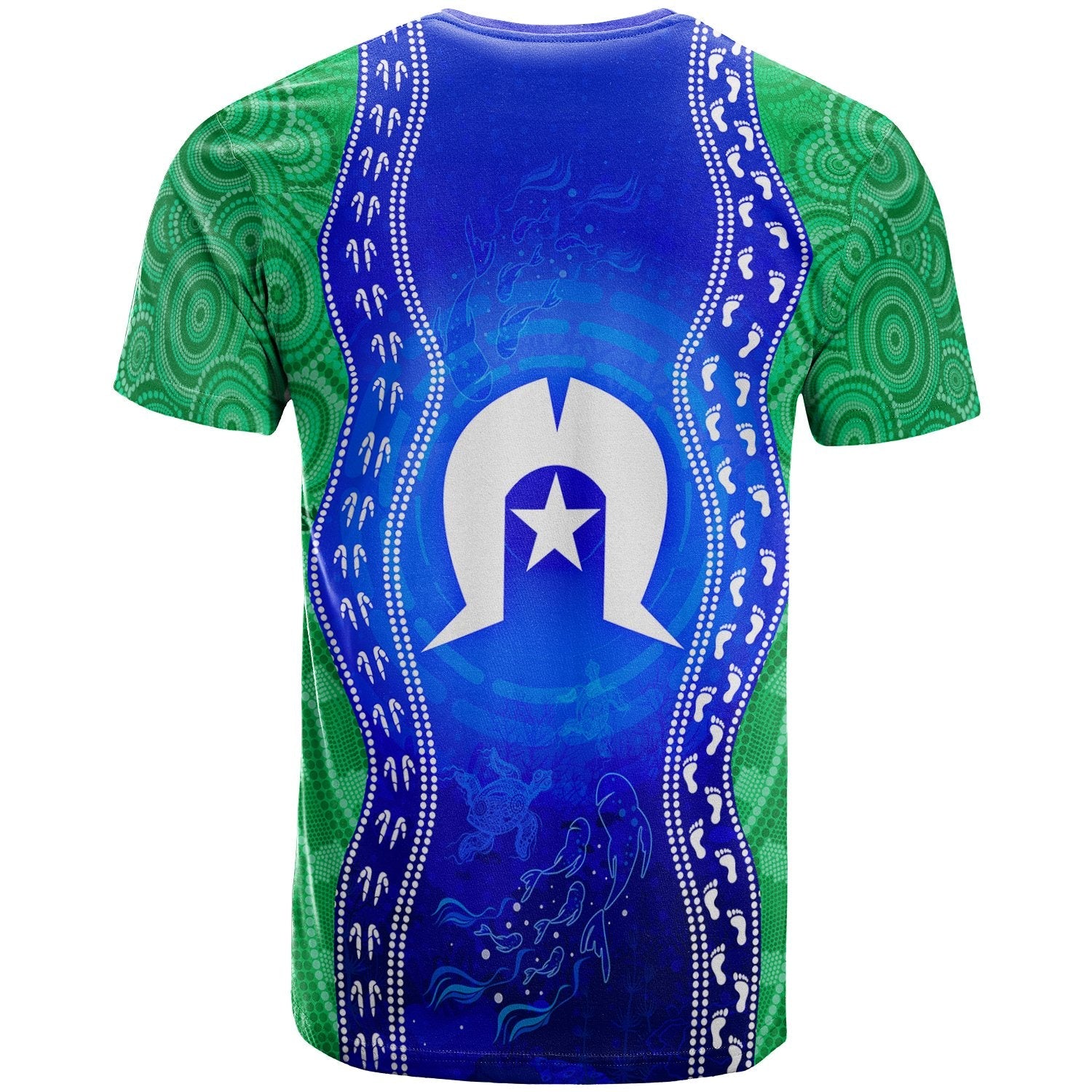custom-torres-strait-islanders-t-shirt-torres-symbol-with-aboriginal-patterns