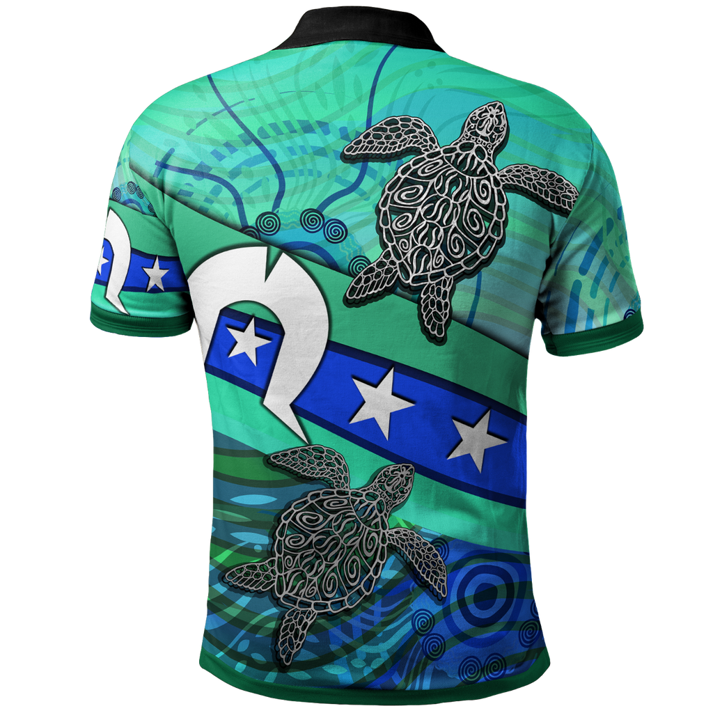 personalised-polo-shirt-torres-strait-flag-and-turtle