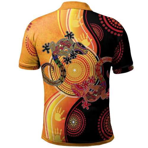 aboriginal-polo-shirt-couple-aboriginal-lizards