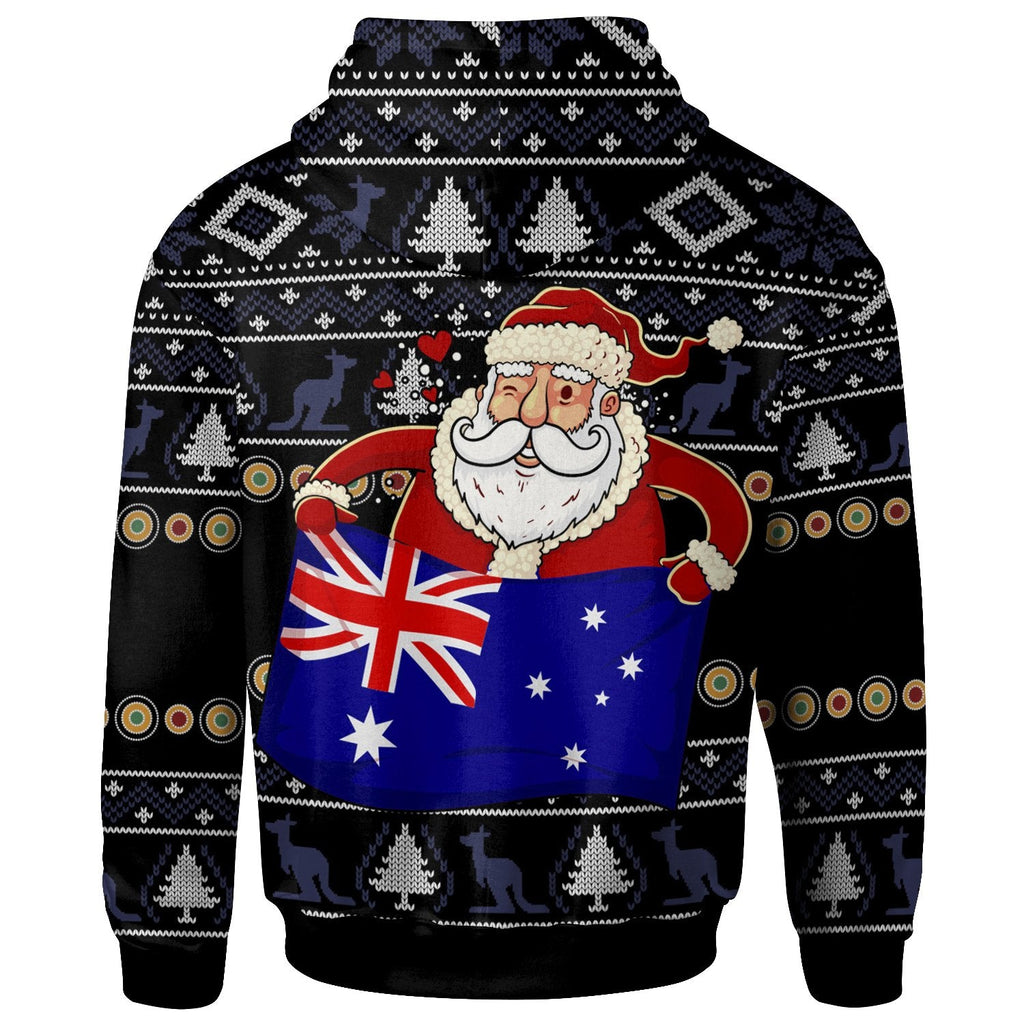 christmas-zip-up-hoodie-australia-santa-claus-hold-the-flag-black