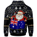 christmas-zip-up-hoodie-australia-santa-claus-hold-the-flag-black