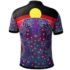 polo-shirt-aboriginal-sublimation-dot-pattern-style-violet
