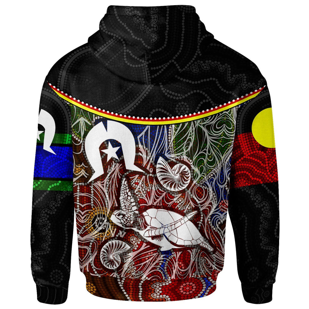 personalised-zip-up-hoodie-aboriginal-dot-in-naidoc-week-style