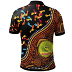 custom-polo-shirt-kid-aboriginal-style-flag-dot-painting