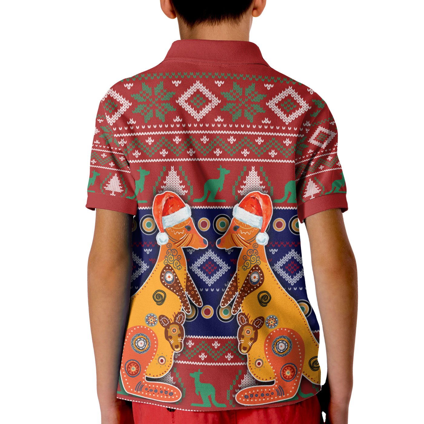 kid-christmas-polo-mother-kangaroo-in-christmas