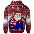 christmas-personalised-hoodie-australia-santa-claus-hold-the-flag-red
