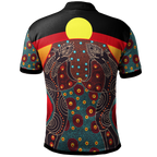 polo-shirt-aboriginal-sublimation-dot-pattern-style-red