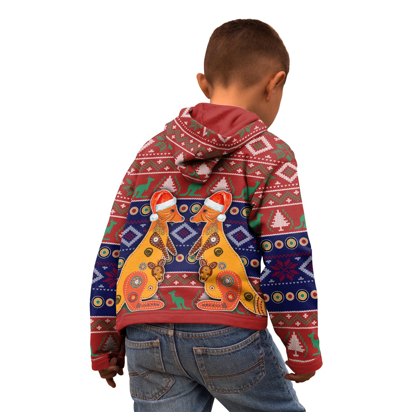 kid-christmas-hoodie-mother-kangaroo-in-christmas